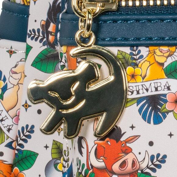 NWT Loungefly Lion King AOP Tattoo Floral Mini Backpack - Picture 6 of 8